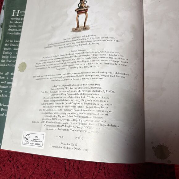 Harry Potter Illustrated Hardcovers Set 4 -Books 1-3 + Fantastic Beasts - Picture 3 of 15